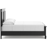 Lanolee Full Panel Bed with Mirrored Dresser and Chest in Black from Ashley - Luna Furniture