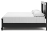 Lanolee King Panel Bed with Mirrored Dresser and 2 Nightstands in Black from Ashley - Luna Furniture