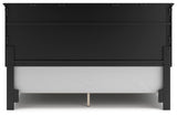 Lanolee King Panel Bed with Mirrored Dresser and 2 Nightstands in Black from Ashley - Luna Furniture