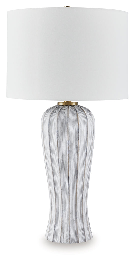 Lanwell Antique Gray Table Lamp from Ashley - Luna Furniture