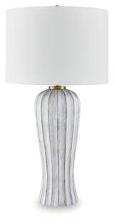 Lanwell Antique Gray Table Lamp from Ashley - Luna Furniture