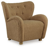 Larbell Camel Accent Chair from Ashley - Luna Furniture