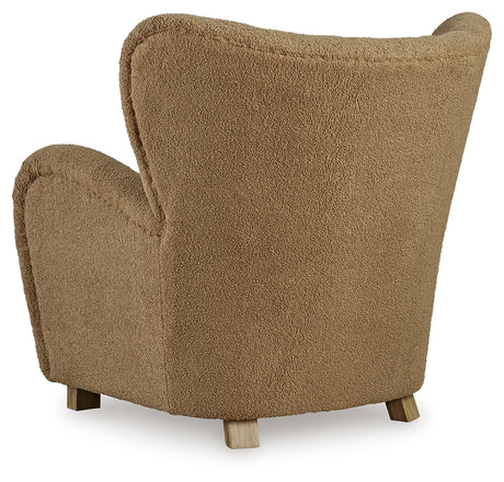 Larbell Camel Accent Chair from Ashley - Luna Furniture
