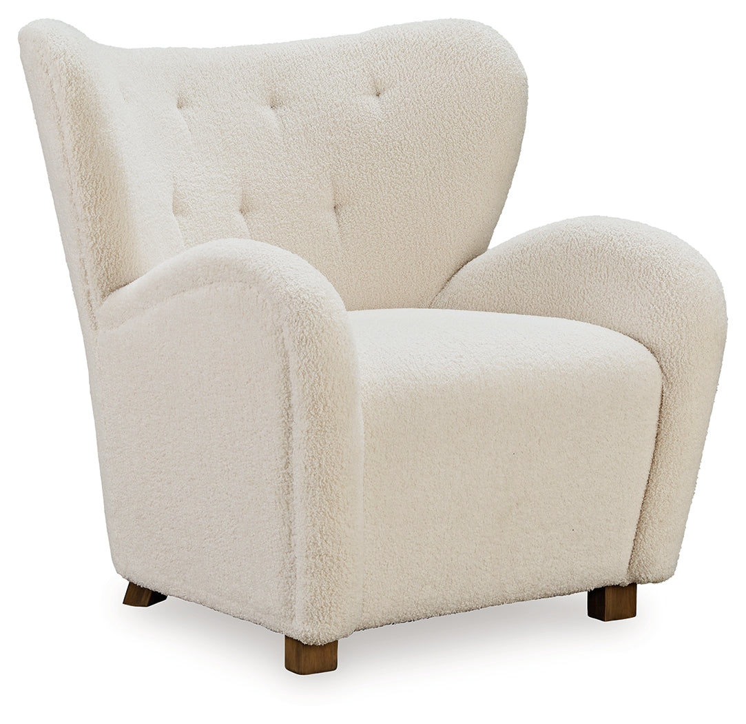 Larbell Ecru Accent Chair from Ashley - Luna Furniture