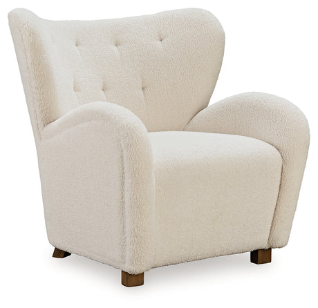 Larbell Ecru Accent Chair from Ashley - Luna Furniture