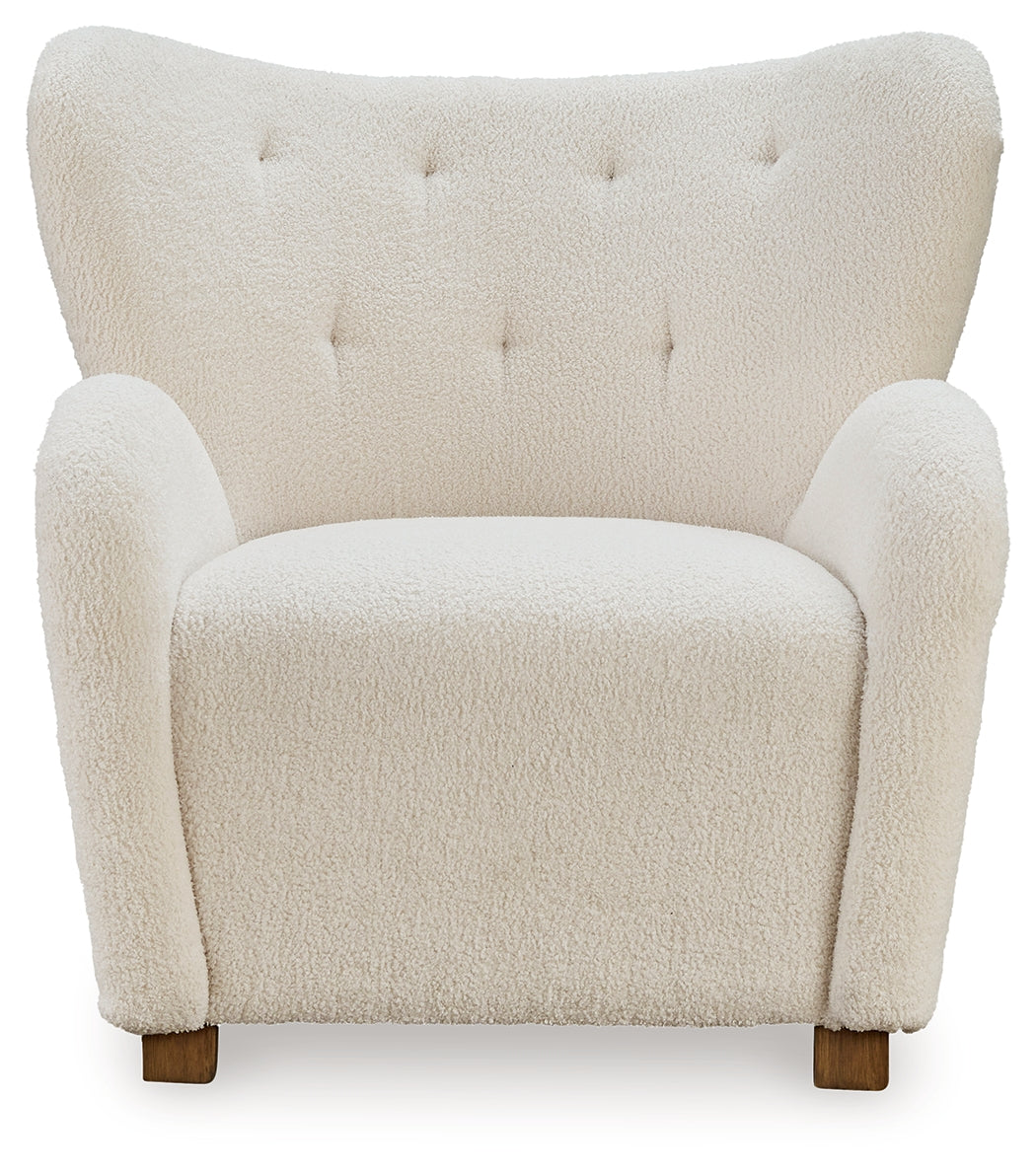 Larbell Ecru Accent Chair from Ashley - Luna Furniture