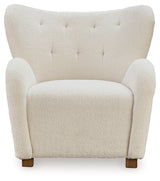 Larbell Ecru Accent Chair from Ashley - Luna Furniture