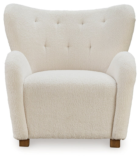 Larbell Ecru Accent Chair from Ashley - Luna Furniture