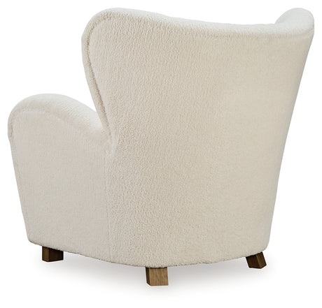 Larbell Ecru Accent Chair from Ashley - Luna Furniture