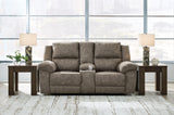 Laresview Fossil Reclining Loveseat with Console from Ashley - Luna Furniture