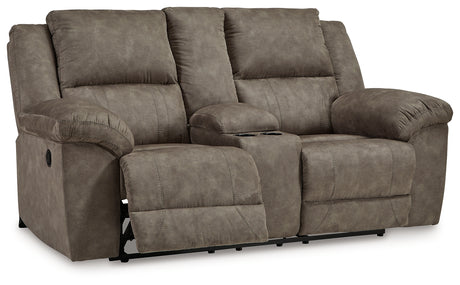 Laresview Fossil Reclining Loveseat with Console from Ashley Furniture - Luna Furniture