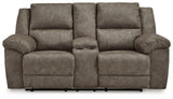 Laresview Fossil Reclining Loveseat with Console from Ashley - Luna Furniture