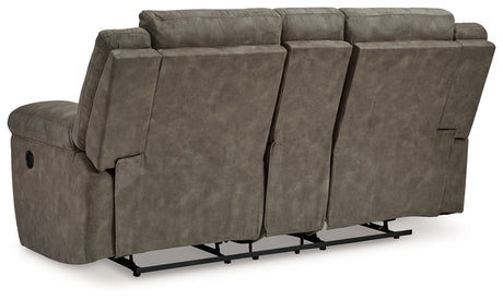 Laresview Fossil Reclining Loveseat with Console from Ashley Furniture - Luna Furniture