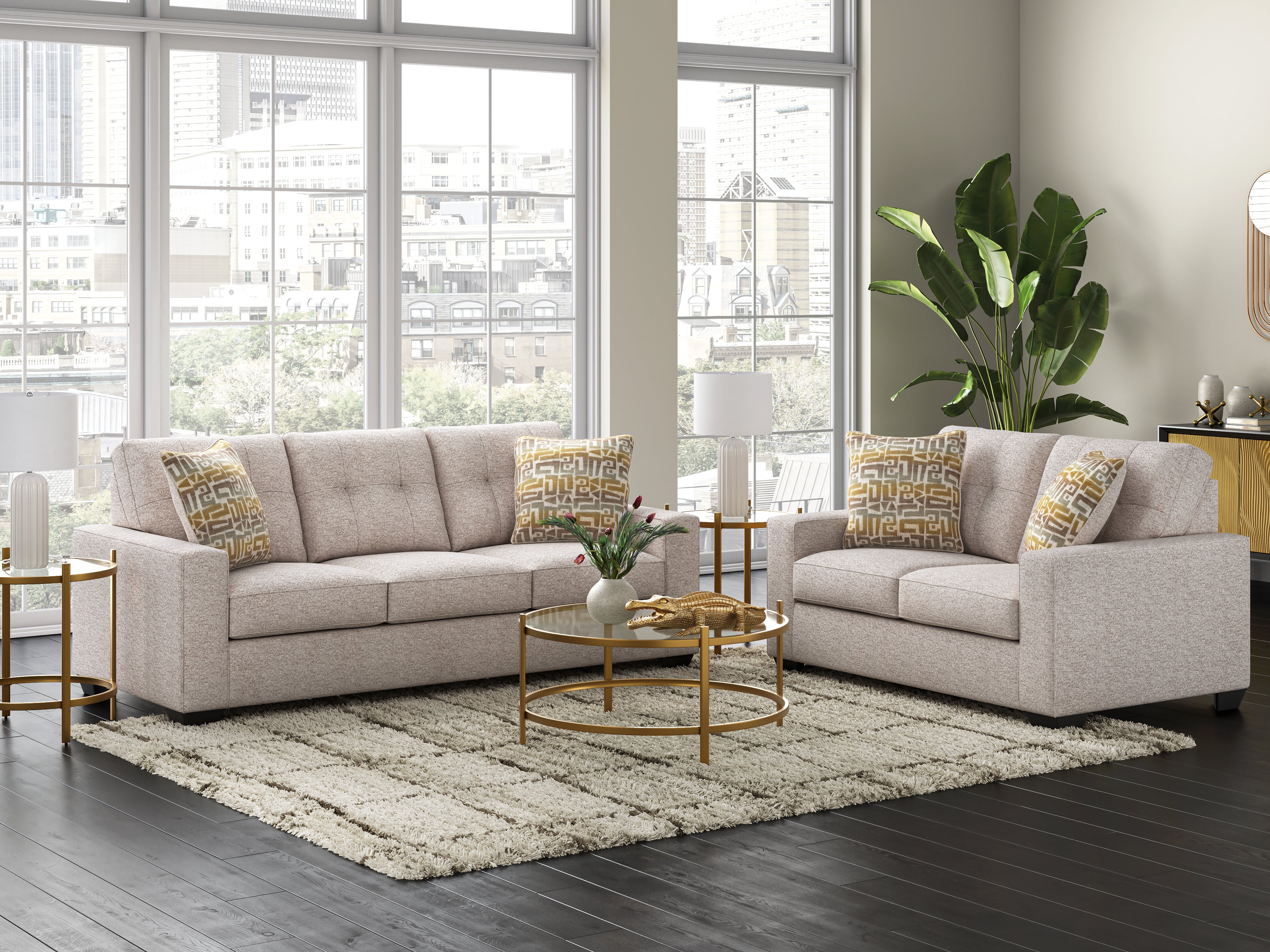 Ashley Larimer Stone Living Room Set – Luna Furniture