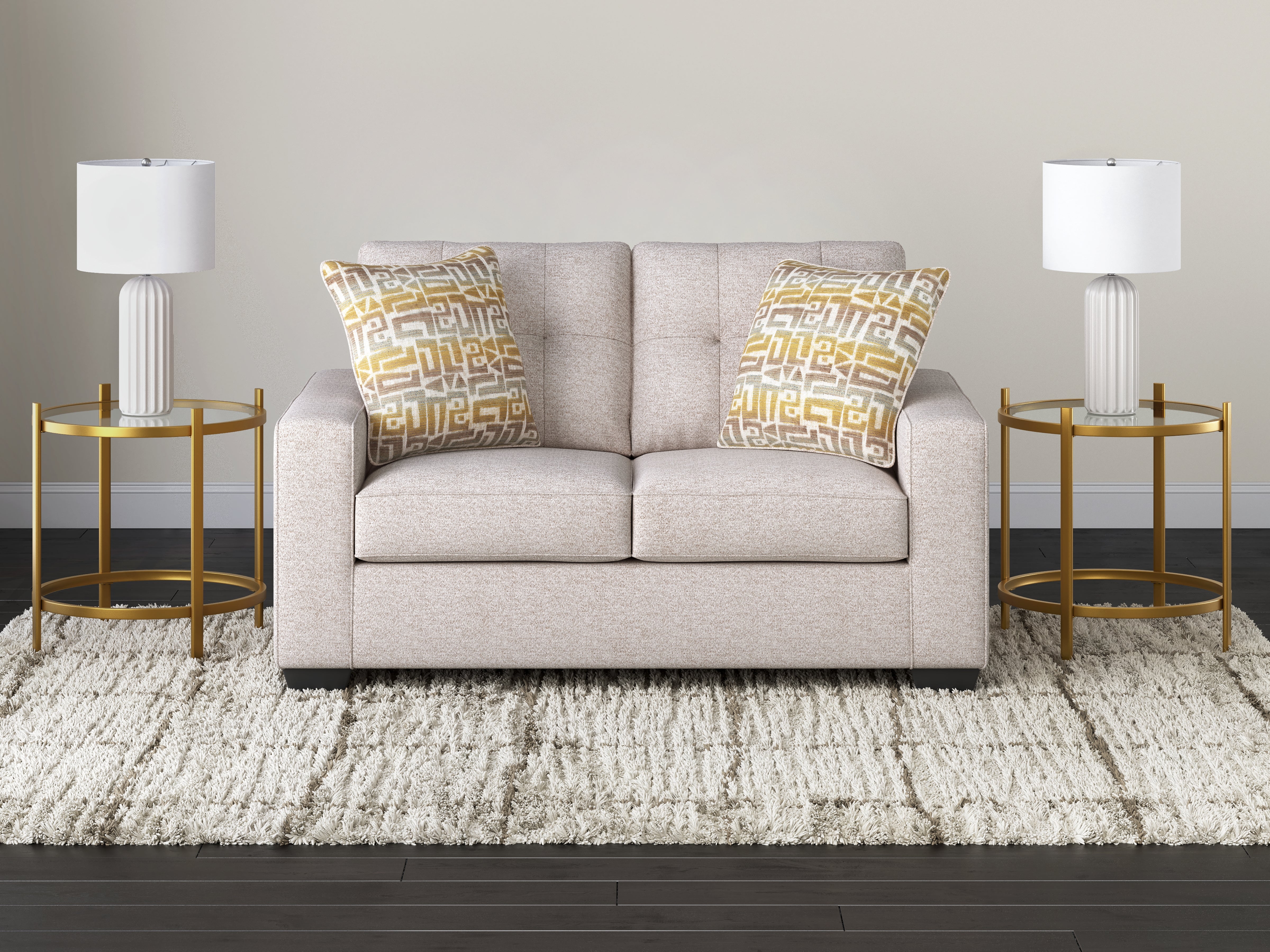 ローン・スローン = LONE SLOANE フィリップ・ドリュイエ Larimer Storrow Stone Loveseat – Luna Furniture