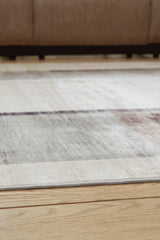 Larkport Cream/Brown/Gray Washable Large Rug from Ashley Furniture - Luna Furniture