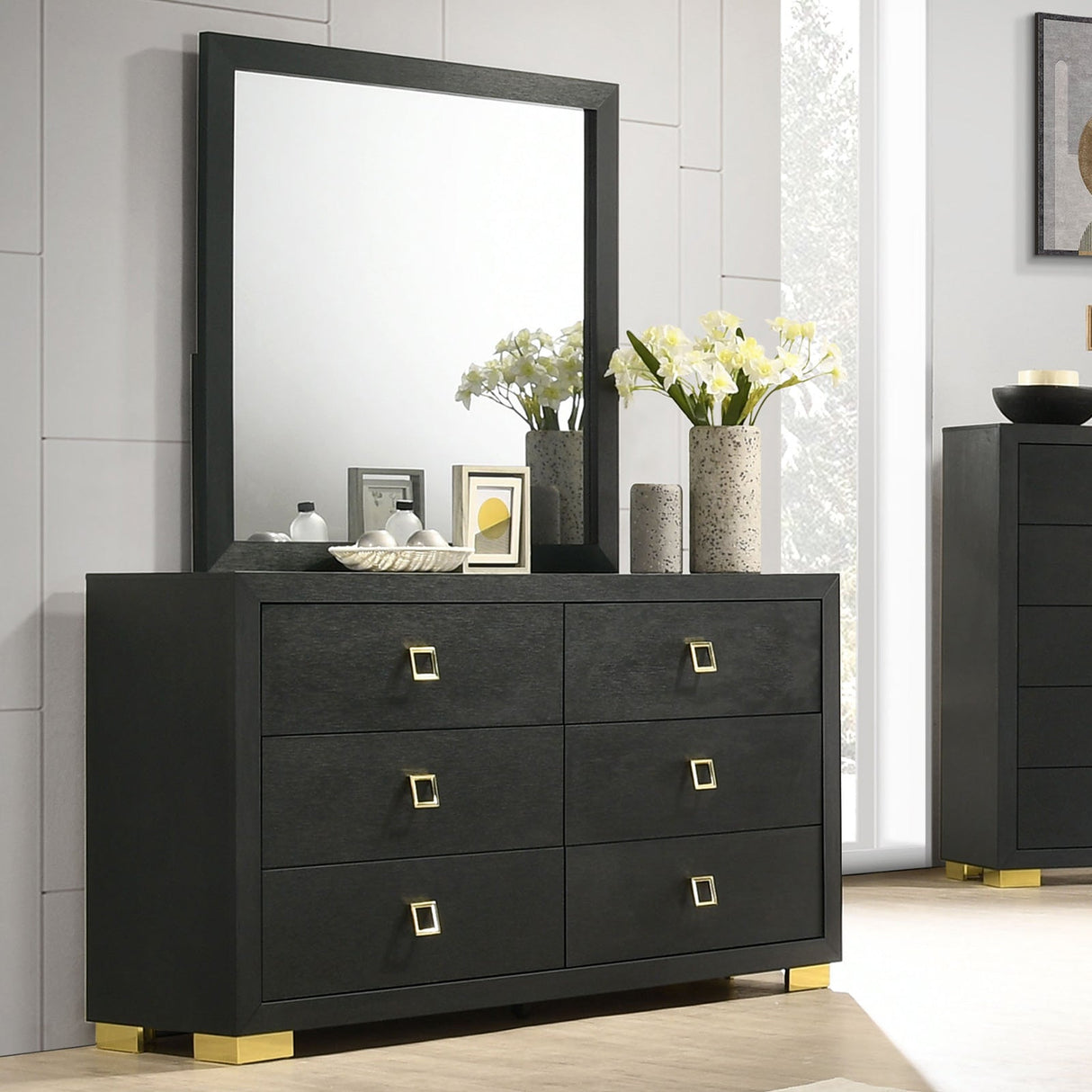 Furniture of America Latimer Black Dresser