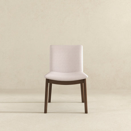 Laura Cream Linen Solid Wood Dining Chair from Ashcroft Furniture - Luna Furniture