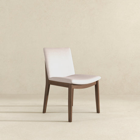 Laura Cream Linen Solid Wood Dining Chair from Ashcroft Furniture - Luna Furniture