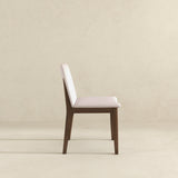 Laura Cream Linen Solid Wood Dining Chair from Ashcroft Furniture - Luna Furniture