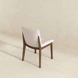 Laura Cream Linen Solid Wood Dining Chair from Ashcroft Furniture - Luna Furniture