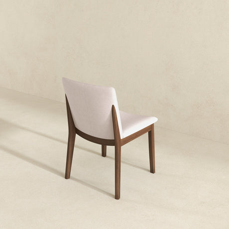 Laura Cream Linen Solid Wood Dining Chair from Ashcroft Furniture - Luna Furniture