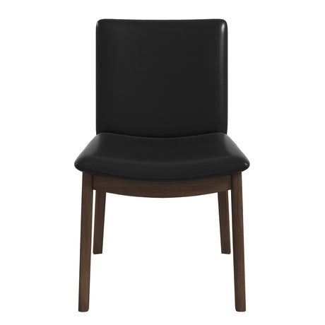 Laura Black PU Solid Wood Dining Chair (Set Of 2) from Ashcroft Furniture - Luna Furniture
