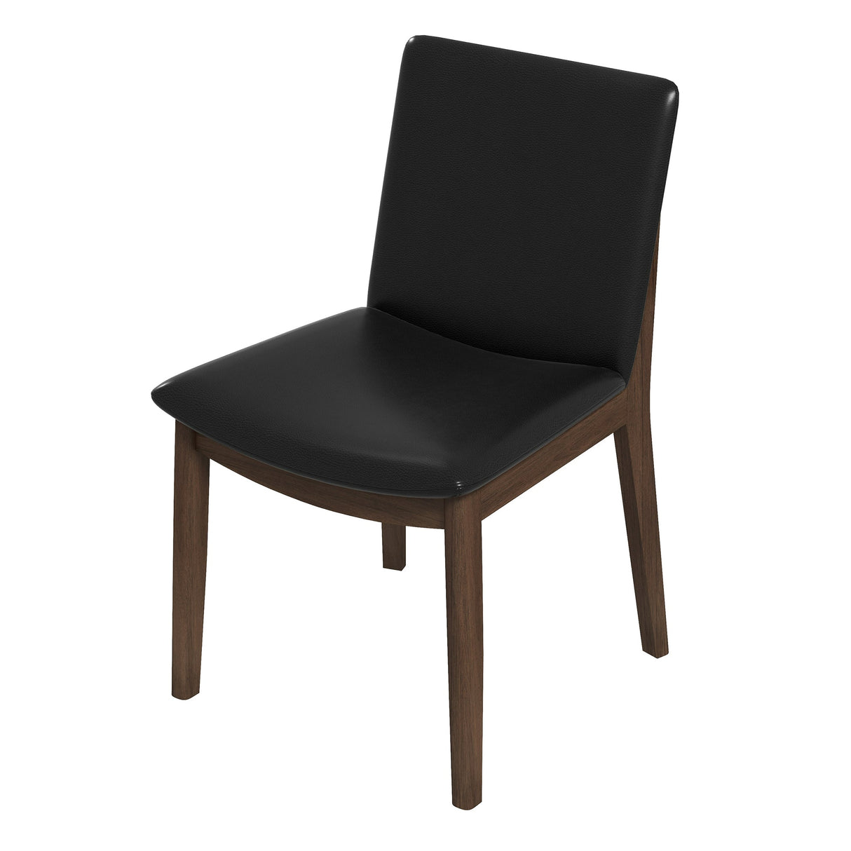 Laura Black PU Solid Wood Dining Chair (Set Of 2) from Ashcroft Furniture - Luna Furniture