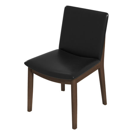 Laura Black PU Solid Wood Dining Chair (Set Of 2) from Ashcroft Furniture - Luna Furniture