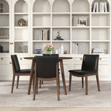 Laura Black PU Solid Wood Dining Chair (Set Of 2) from Ashcroft Furniture - Luna Furniture