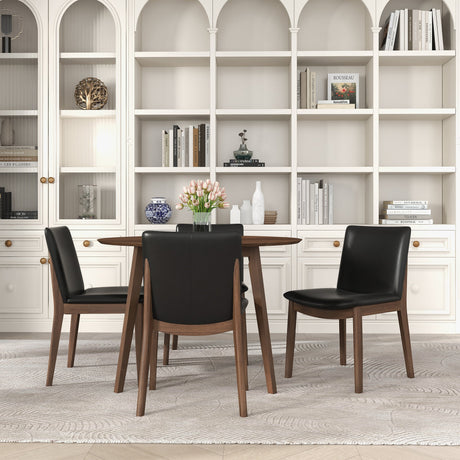 Laura Black PU Solid Wood Dining Chair (Set Of 2) from Ashcroft Furniture - Luna Furniture