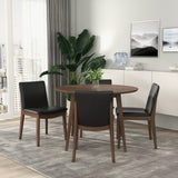 Laura Black PU Solid Wood Dining Chair (Set Of 2) from Ashcroft Furniture - Luna Furniture