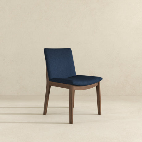 Laura Blue Linen Solid Wood Dining Chair (Set Of 2) from Ashcroft Furniture - Luna Furniture