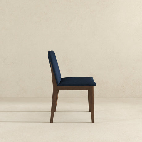Laura Blue Linen Solid Wood Dining Chair (Set Of 2) from Ashcroft Furniture - Luna Furniture
