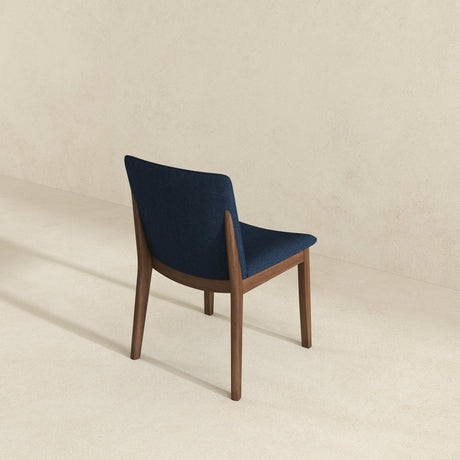 Laura Blue Linen Solid Wood Dining Chair (Set Of 2) from Ashcroft Furniture - Luna Furniture