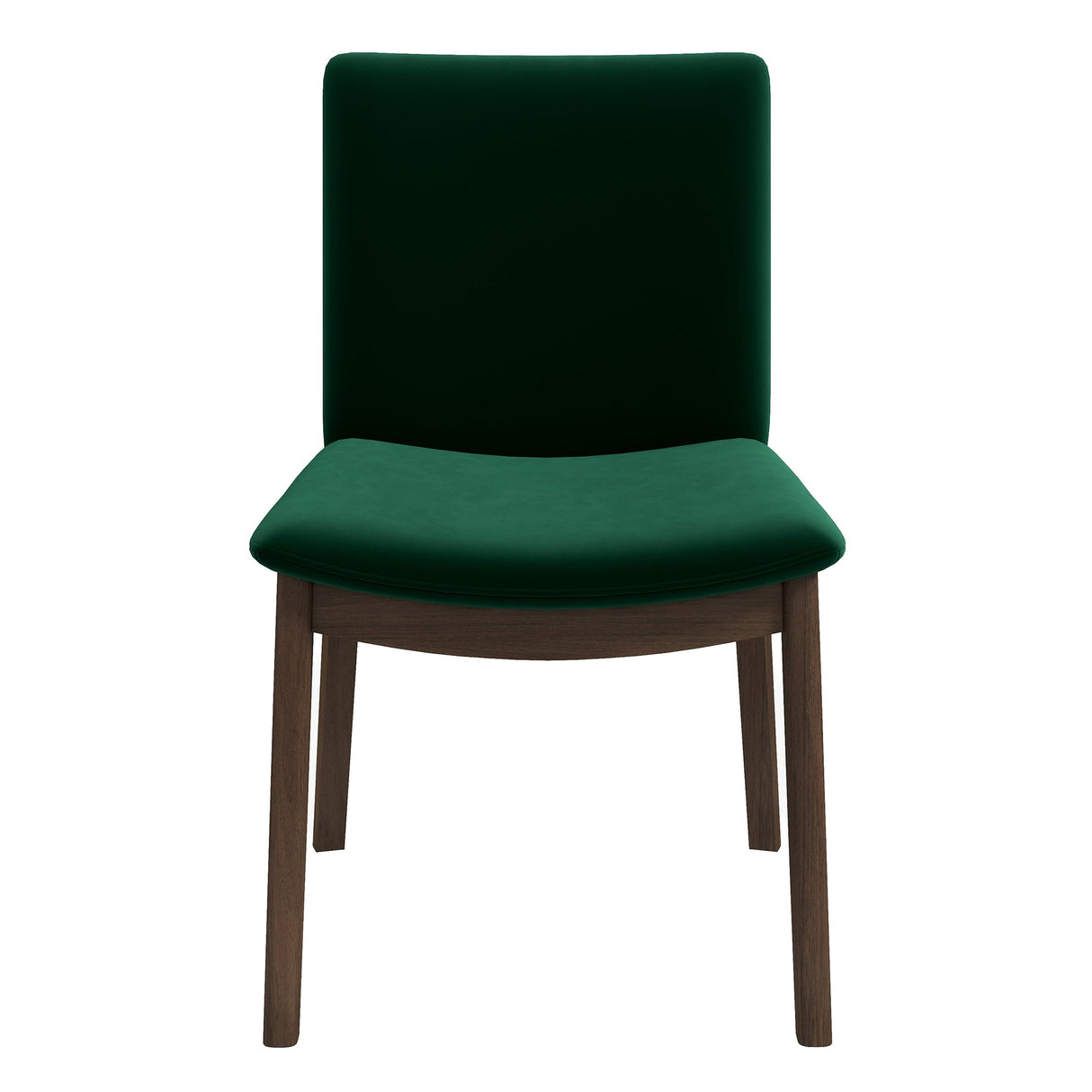 Laura Mid-Century Modern Solid Wood Dining Chair (Set of 2) Green Velvet from Ashcroft Furniture - Luna Furniture