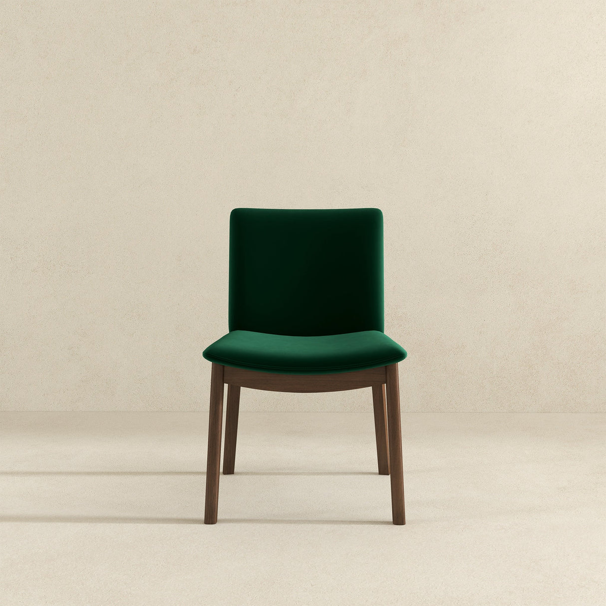 Laura Mid-Century Modern Solid Wood Dining Chair (Set of 2) Green Velvet from Ashcroft Furniture - Luna Furniture