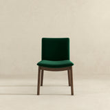 Laura Mid-Century Modern Solid Wood Dining Chair (Set of 2) Green Velvet from Ashcroft Furniture - Luna Furniture