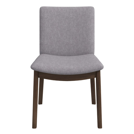 Laura Light Gray Linen Solid Wood Dining Chair from Ashcroft Furniture - Luna Furniture
