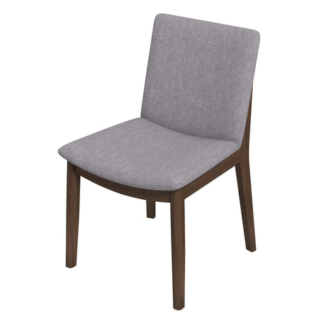 Laura Light Gray Linen Solid Wood Dining Chair from Ashcroft Furniture - Luna Furniture