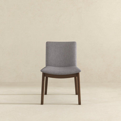 Laura Light Gray Linen Solid Wood Dining Chair from Ashcroft Furniture - Luna Furniture