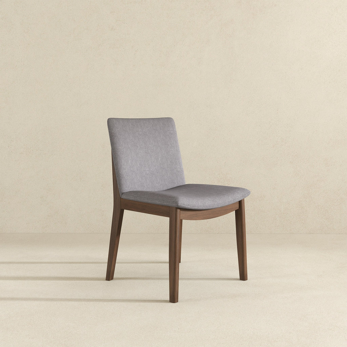 Laura Light Gray Linen Solid Wood Dining Chair from Ashcroft Furniture - Luna Furniture