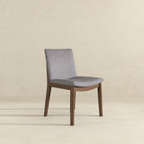 Laura Light Gray Linen Solid Wood Dining Chair from Ashcroft Furniture - Luna Furniture