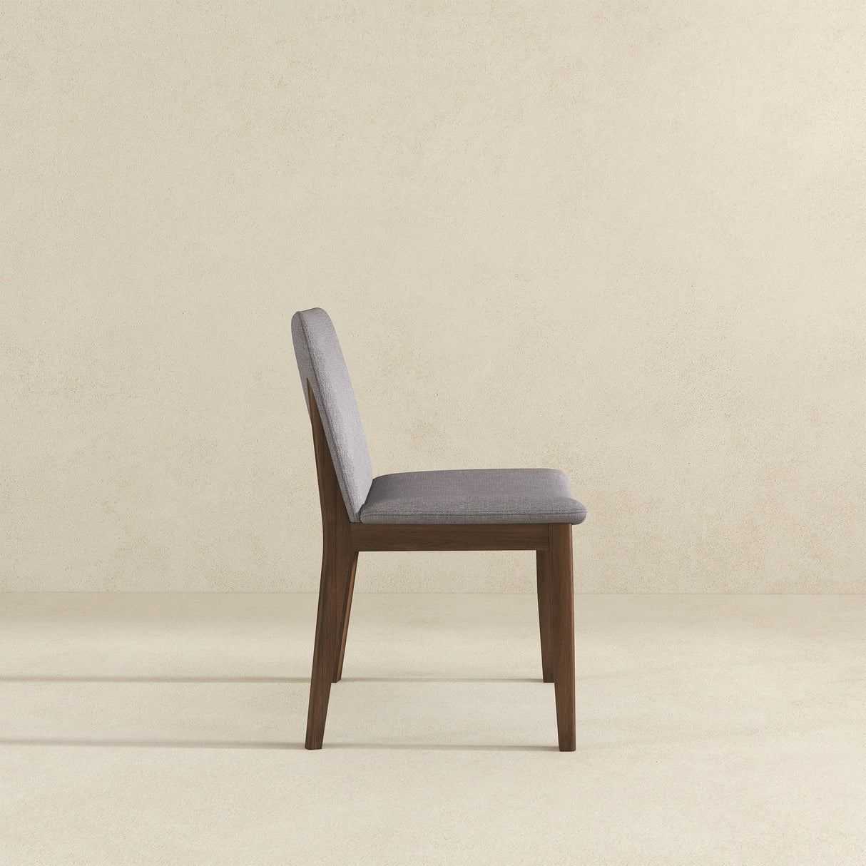 Laura Light Gray Linen Solid Wood Dining Chair from Ashcroft Furniture - Luna Furniture