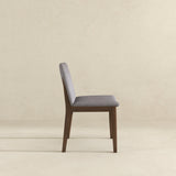 Laura Light Gray Linen Solid Wood Dining Chair from Ashcroft Furniture - Luna Furniture