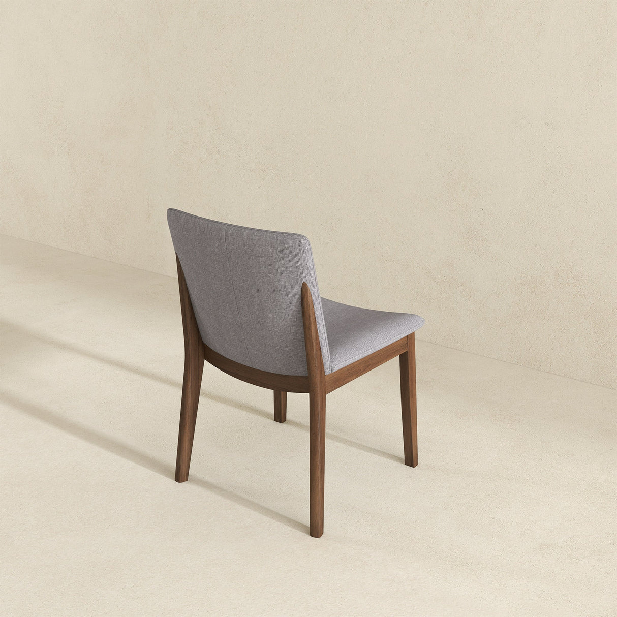 Laura Light Gray Linen Solid Wood Dining Chair from Ashcroft Furniture - Luna Furniture
