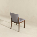 Laura Light Gray Linen Solid Wood Dining Chair from Ashcroft Furniture - Luna Furniture