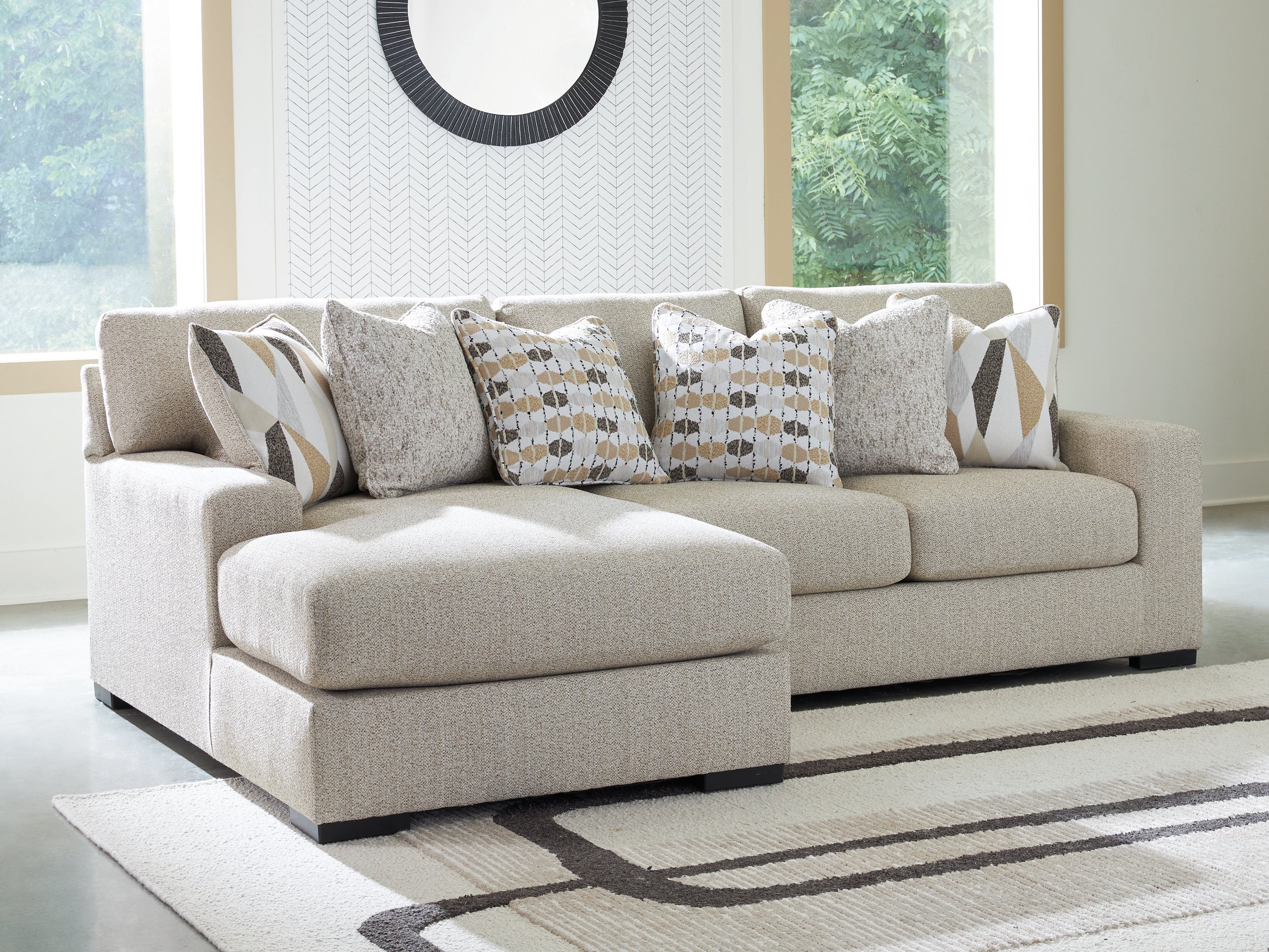 Ashley Laurelgrove Pebble 2-Piece LAF Sofa Chaise – Luna Furniture