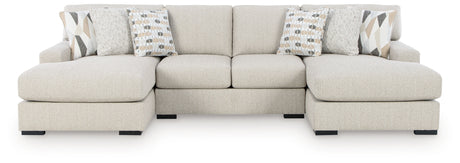 Laurelgrove Pebble 3-Piece Double Chaise Sectional from Ashley - Luna Furniture