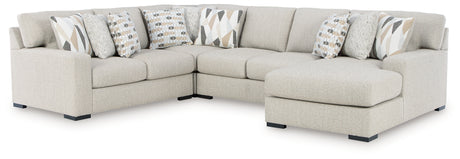 Laurelgrove Pebble 4-Piece RAF Chaise Sectional from Ashley - Luna Furniture